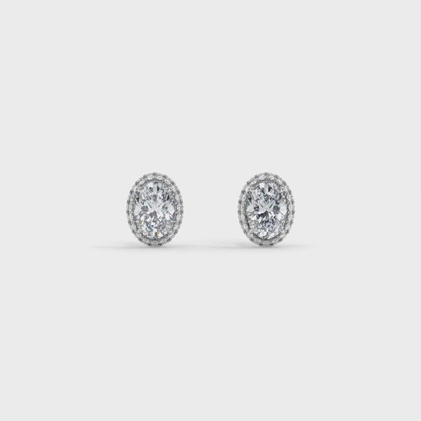 Lab Grown Diamond Stud Earrings "Vega" #color_platinum