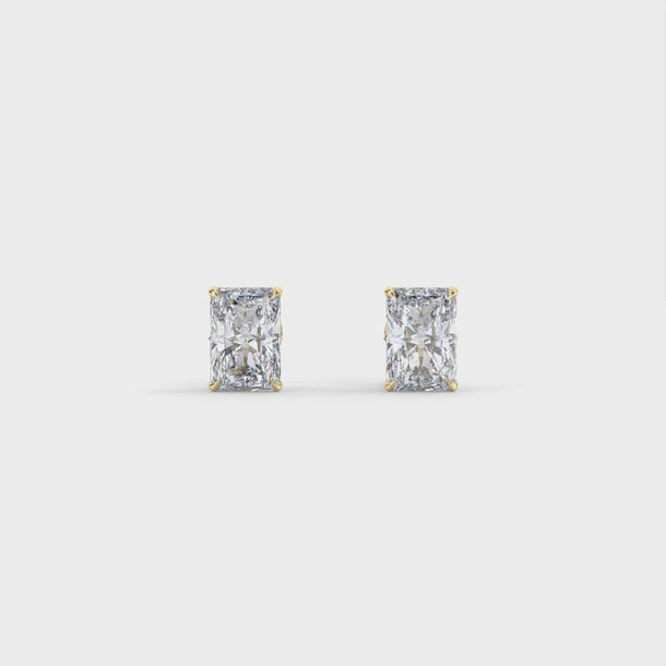 Lab Grown Diamond Stud Earrings "Adelle" #color_yellow-gold