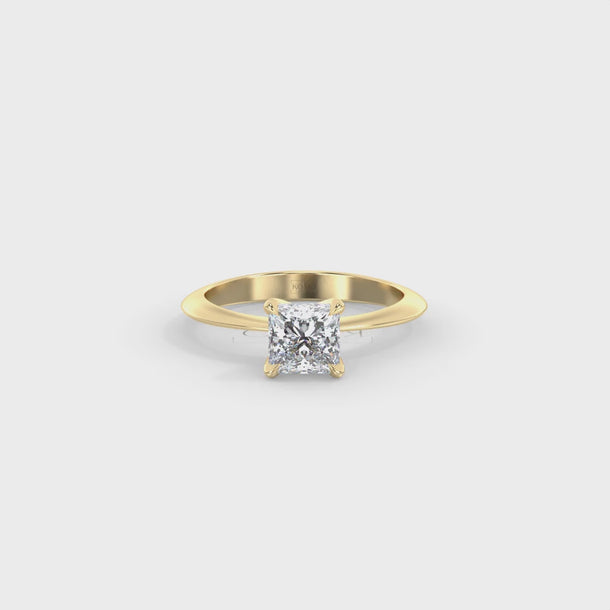 Lab Grown Diamond Engagement Ring "Victoria" #color_yellow-gold