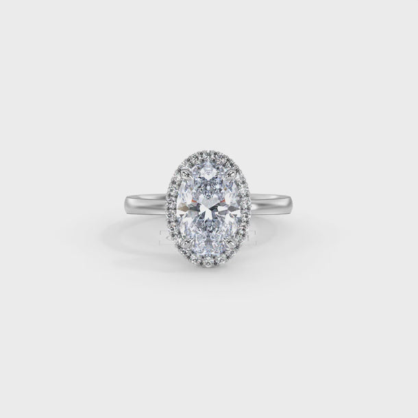 Lab Grown Diamond Engagement Ring "Aurora" #color_white-gold
