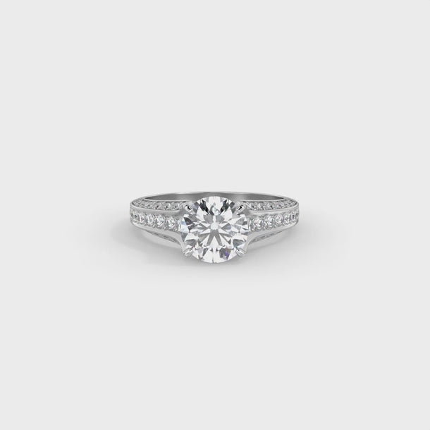 Lab Grown Diamond Engagement Ring "Freya" #color_platinum