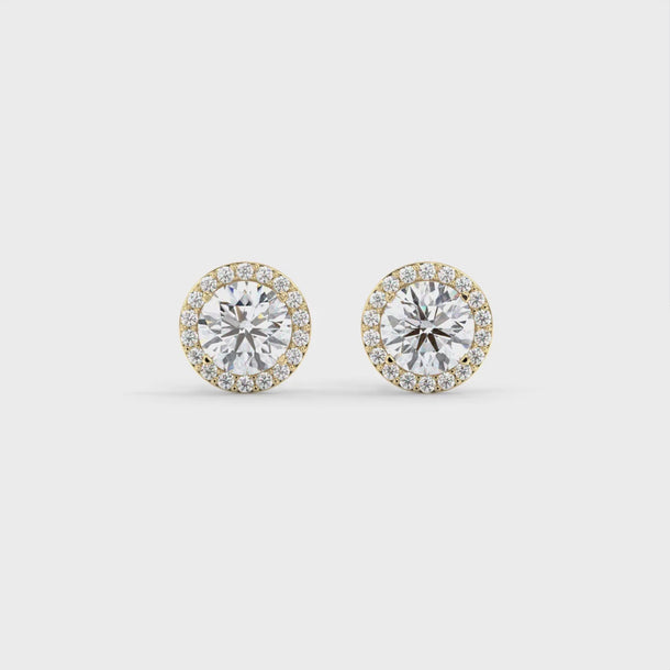 Lab Grown Diamond Stud Earrings "Isolde" #color_yellow-gold