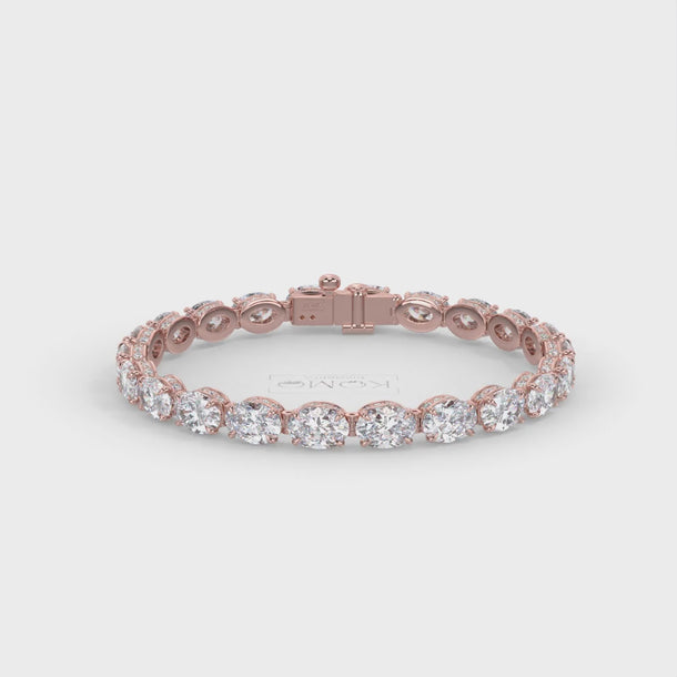 Lab Grown Diamond Tennis Bracelet "Ovation" #color_rose-gold