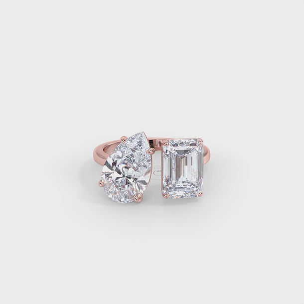 Lab Grown Diamond Engagement Ring "Yin and Yang"#color_rose-gold