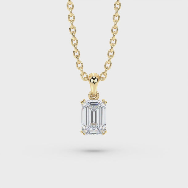 Lab Grown Diamond Pendant Necklace "Siena" #color_yellow-gold