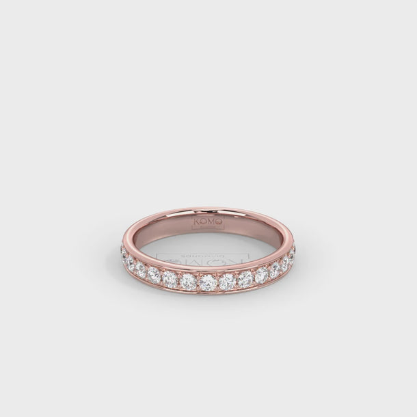 Lab Grown Diamond Wedding Ring "Runway" #color_rose-gold