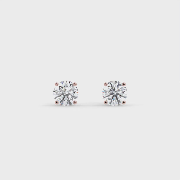Lab Grown Diamond Stud Earrings "Liora" #color_rose-gold