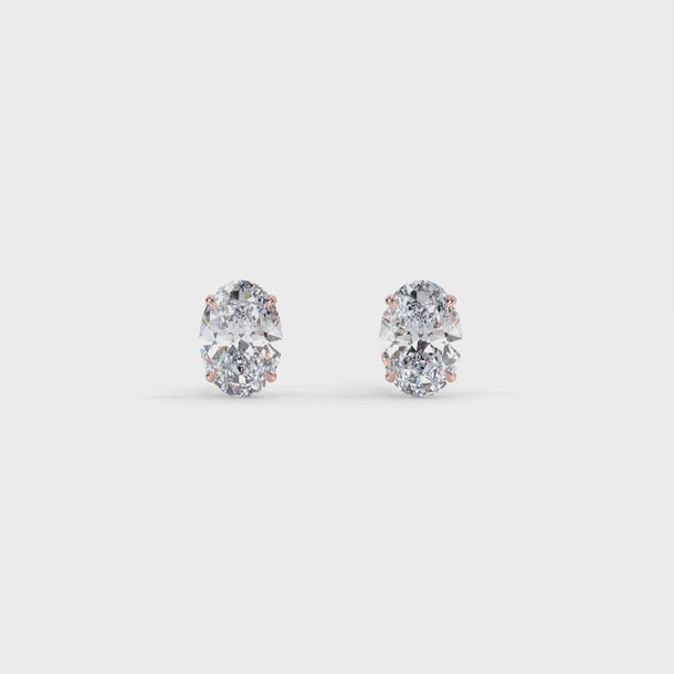 Lab Grown Diamond Stud Earrings "Lyra" #color_rose-gold