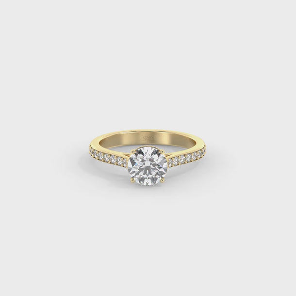 Lab Grown Diamond Engagement Ring "Liora" #color_yellow-gold