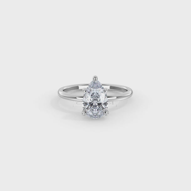 Lab Grown Diamond Engagement Ring "Yara" #color_platinum