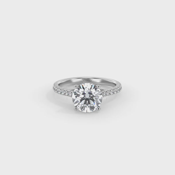 Lab Grown Diamond Engagement Ring "Nova" #color_white-gold