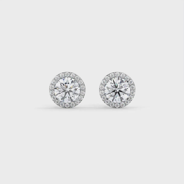 Lab Grown Diamond Stud Earrings "Isolde" #color_platinum