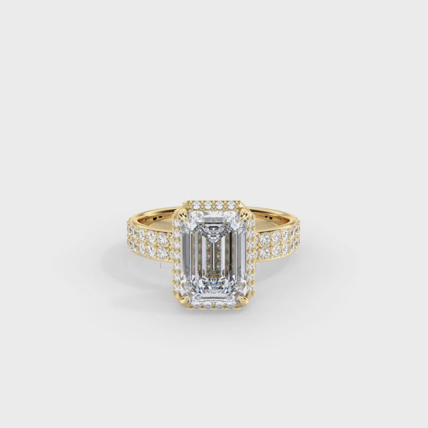 Lab Grown Diamond Engagement Ring "Gatsby" #color_yellow-gold