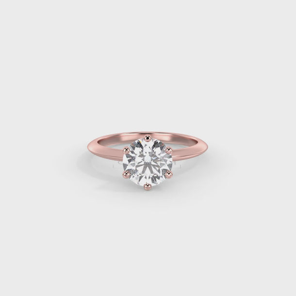 Lab Grown Diamond Engagement Ring "Diana" #color_rose-gold