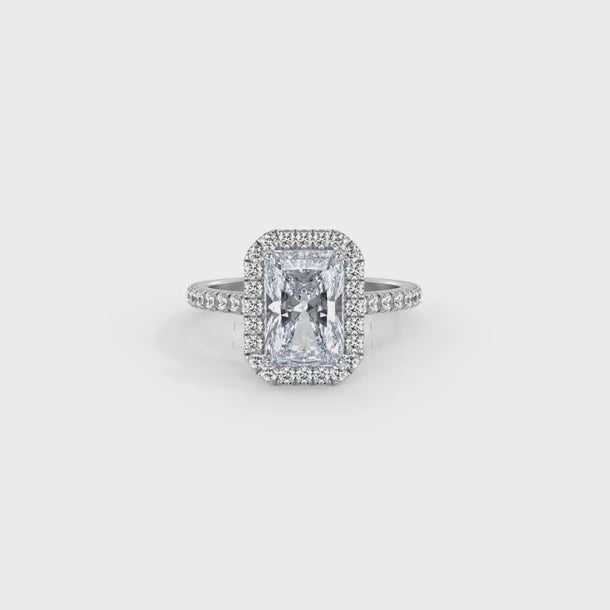 Lab Grown Diamond Engagement Ring "Aurelia" #color_white-gold