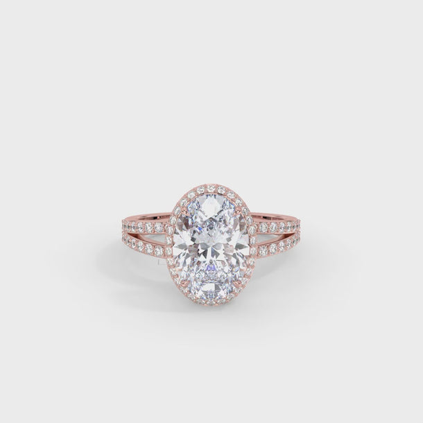 Lab Grown Diamond Engagement Ring "Evelyn" #color_rose-gold
