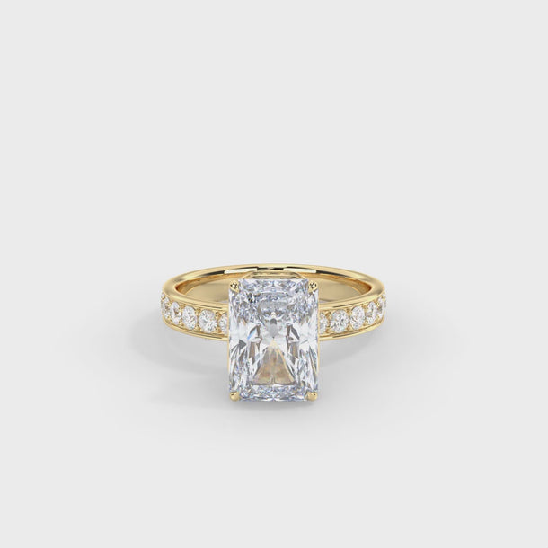 Lab Grown Diamond Engagement Ring "Vivienne" #color_yellow-gold