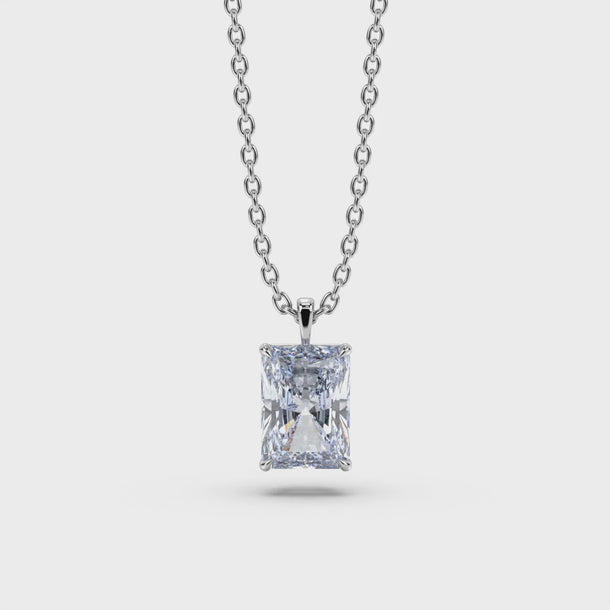 Lab Grown Diamond Pendant Necklace "Octavia" #color_platinum