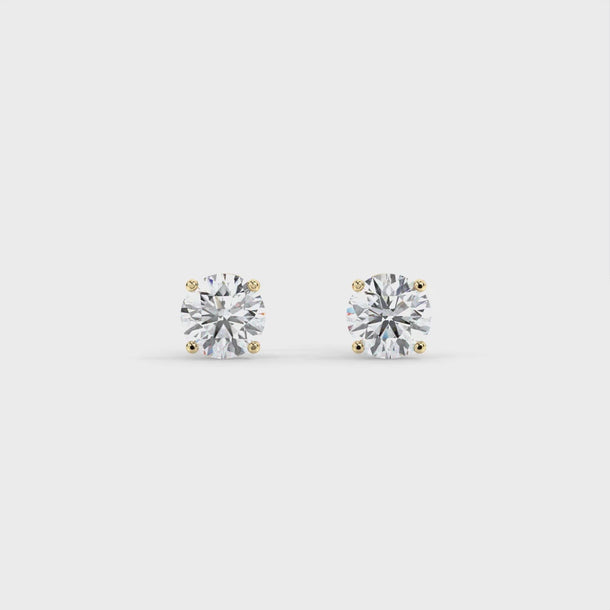 Lab Grown Diamond Stud Earrings "Liora" #color_yellow-gold