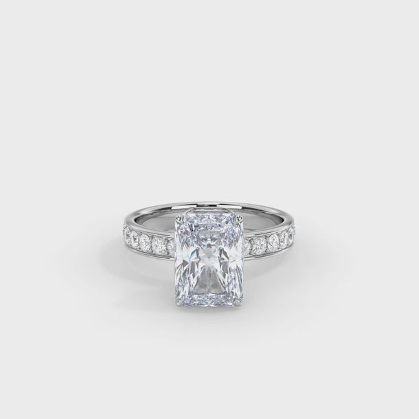 Lab Grown Diamond Engagement Ring "Vivienne" #color_platinum