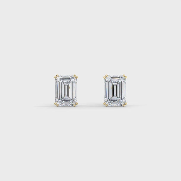 Lab Grown Diamond Stud Earrings "Siena" #color_yellow-gold