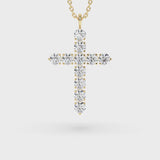 Lab Grown Diamond Cross Necklace 