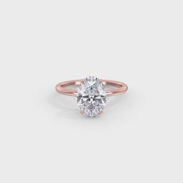 Lab Grown Diamond Engagement Ring "Noelle" #color_rose-gold