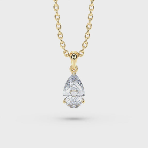 Lab Grown Diamond Pendant Necklace "Isla" #color_yellow-gold