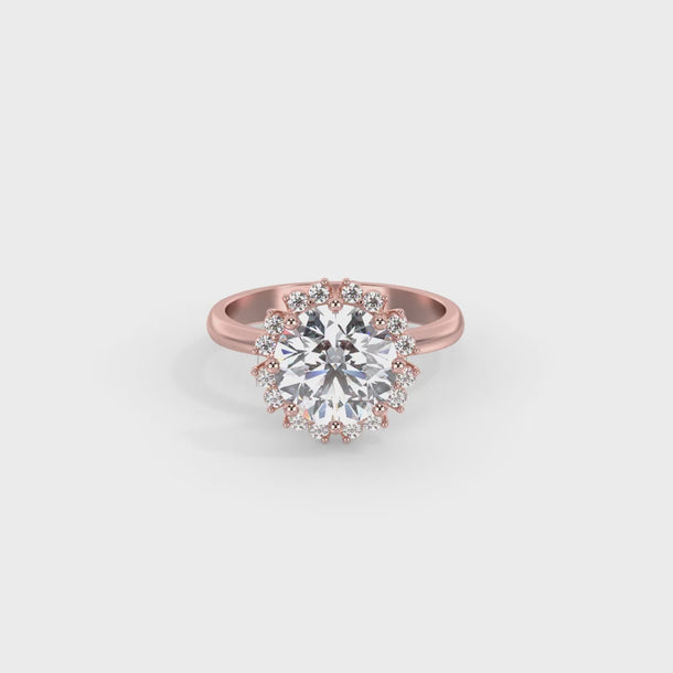 Lab Grown Diamond Engagement Ring "Astra" #color_rose-gold