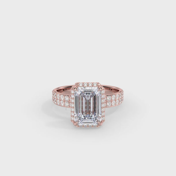Lab Grown Diamond Engagement Ring "Gatsby" #color_rose-gold