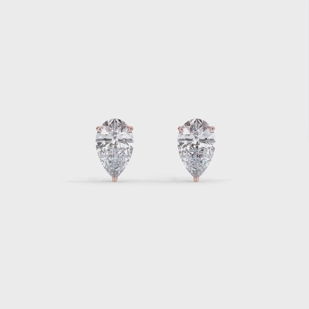 Lab Grown Diamond Stud Earrings "Isla" #color_rose-gold