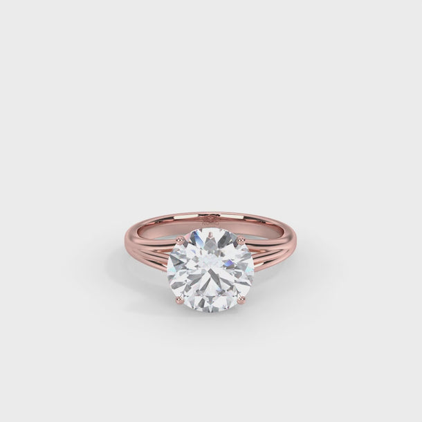 Lab Grown Diamond Engagement Ring "Delphine" #color_rose-gold