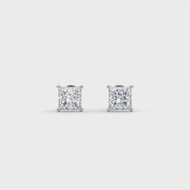 Lab Grown Diamond Stud Earrings "Helena" #color_platinum