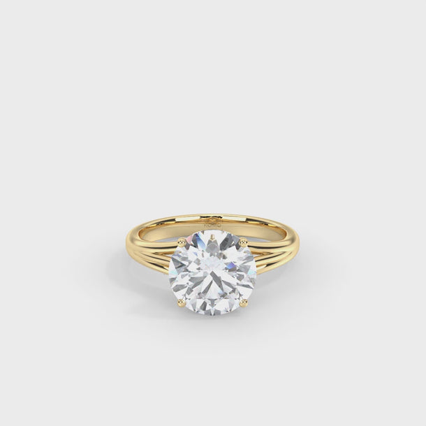 Lab Grown Diamond Engagement Ring "Delphine" #color_yellow-gold
