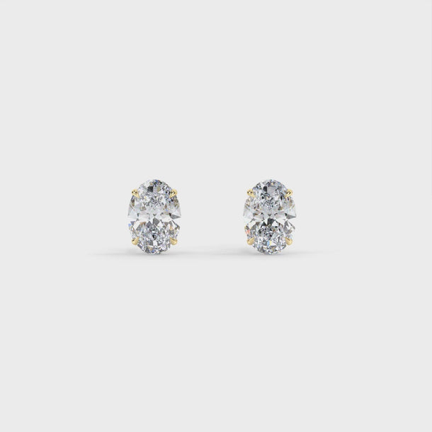 Lab Grown Diamond Stud Earrings "Lyra" #color_yellow-gold