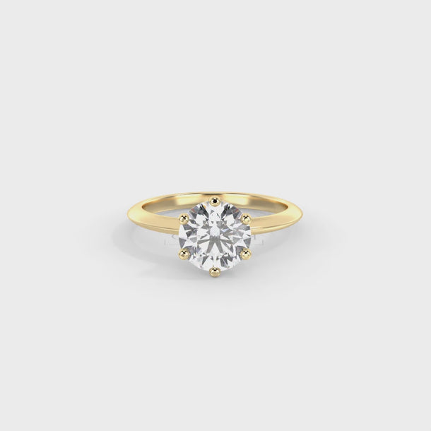 Lab Grown Diamond Engagement Ring "Diana" #color_yellow-gold