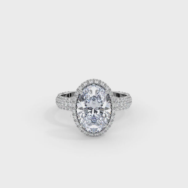 Lab Grown Diamond Engagement Ring "Vega" #color_white-gold