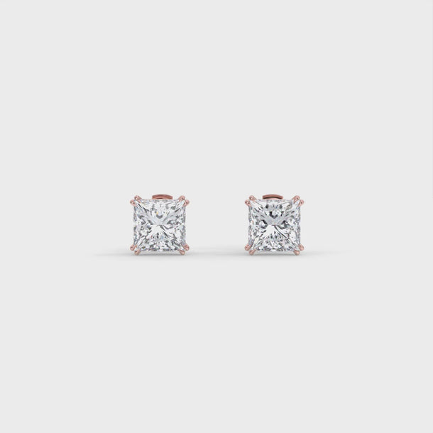 Lab Grown Diamond Stud Earrings "Amira" #color_rose-gold