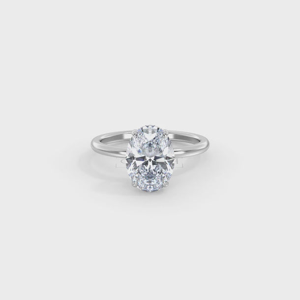 Lab Grown Diamond Engagement Ring "Noelle" #color_white-gold