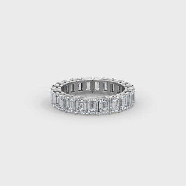 Lab Grown Diamond Еternity Ring "Constance" #color_platinum