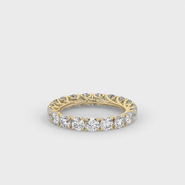 Lab Grown Diamond Еternity Ring "Olive" #color_yellow-gold