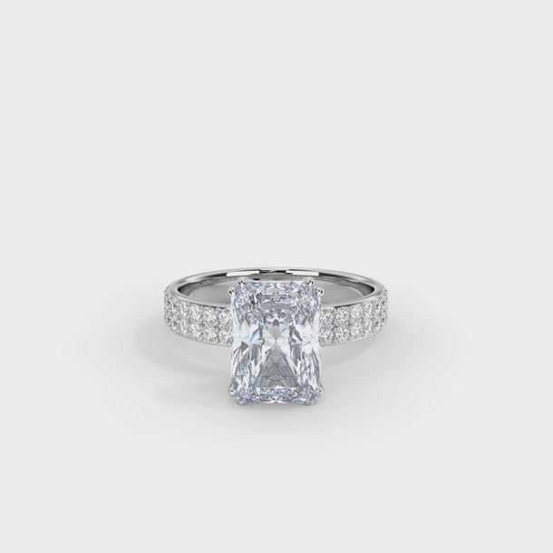 Lab Grown Diamond Engagement Ring "Marquee" #color_platinum