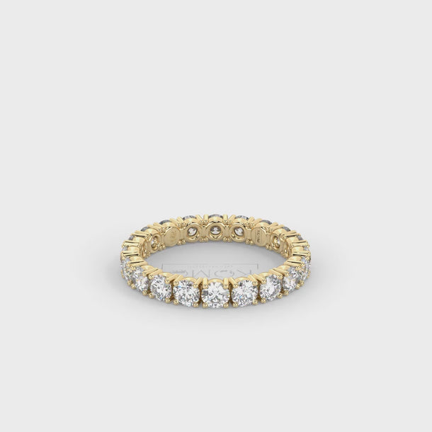 Lab Grown Diamond Еternity Ring "Monroe" #color_yellow-gold