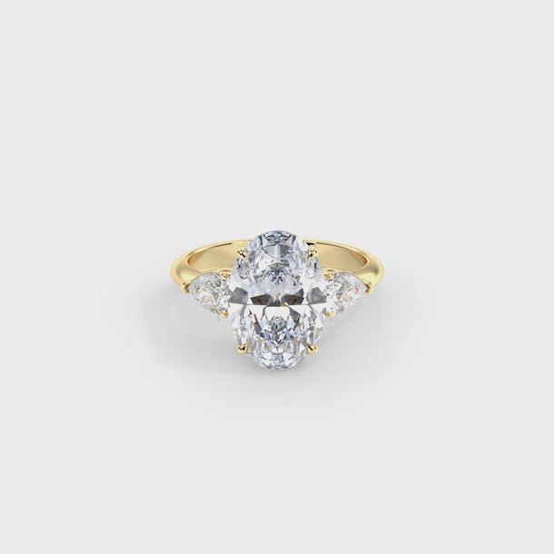 Lab Grown Diamond Engagement Ring "Odessa" #color_yellow-gold