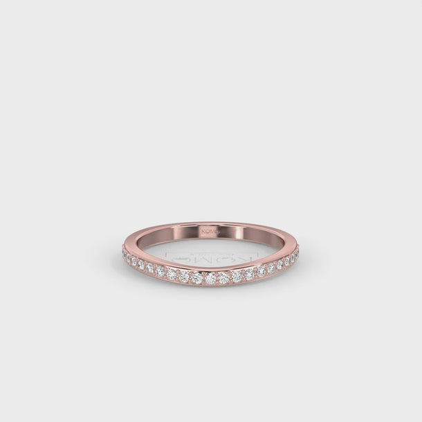 Lab Grown Diamond Wedding Ring "Fleur" #color_rose-gold