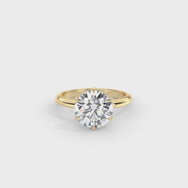 Lab Grown Diamond Engagement Ring "Solara"#color_yellow-gold