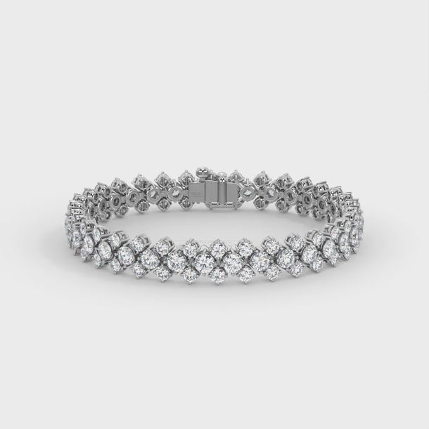 Lab Grown Diamond Tennis Bracelet "Constellation" #color_platinum
