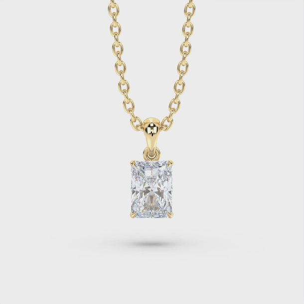 Lab Grown Diamond Pendant Necklace "Adelle" #color_yellow-gold