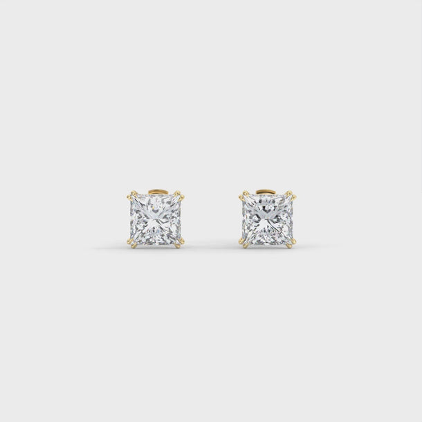 Lab Grown Diamond Stud Earrings "Amira" #color_yellow-gold
