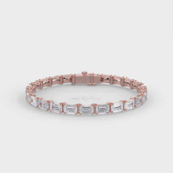 Lab Grown Diamond Tennis Bracelet "Broadway" #color_rose-gold